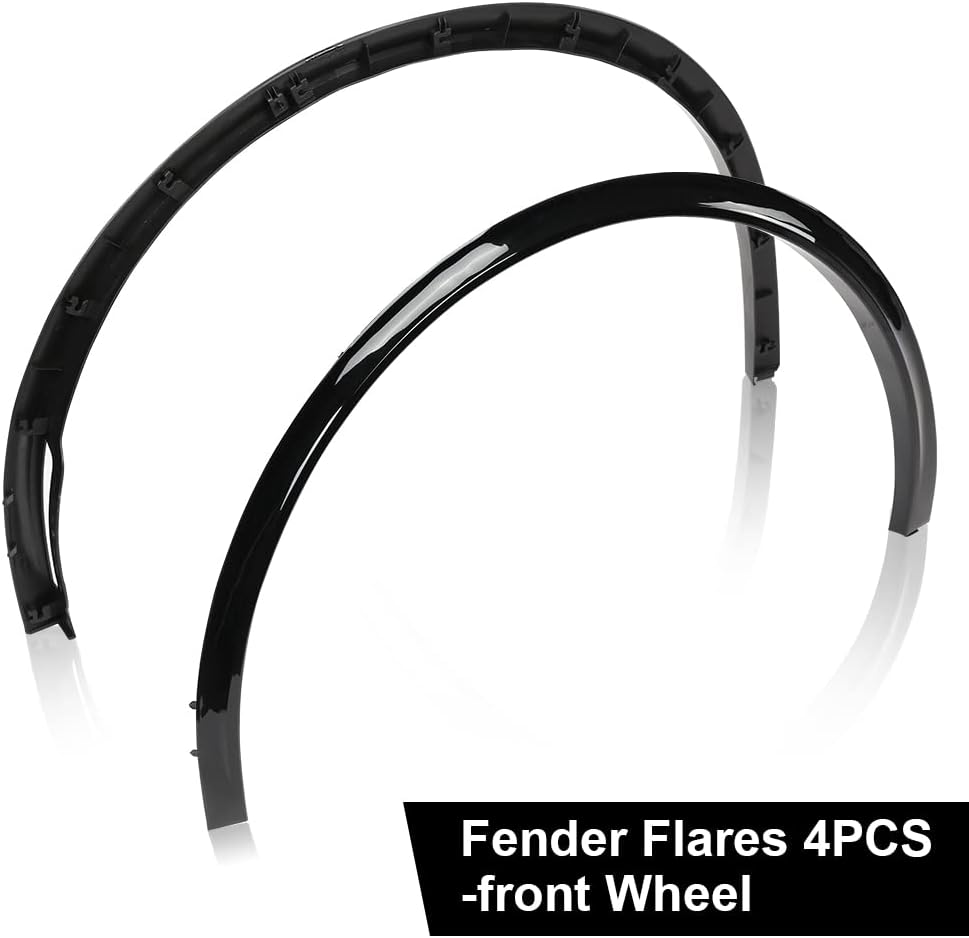 G-PLUS Fender Flares Compatible with Tesla Model Y 2020 2021 2022 2023 2024 Wheel Opening Molding Arch Trim 4PCS Glossy Black