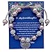 DOLON Granddaughter Bracelet Gift Rhinestone Crystal Balls Faux Pearls Jewelry-3 Color