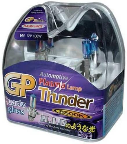 GP Xtreme H1 8500k Xenon Plasma-White Quartz Glass Bulbs 100W (Ion coating) for Fog Light -High Beam - Low Beam GP85K-H1