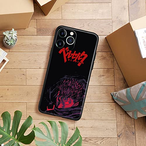 Japanese Anime Shockproof Soft Silicone Cell Phone Cases Manga Protective Tpu Cover Shell (For Iphone 14 Pro,Guts Berserk) #TOP2