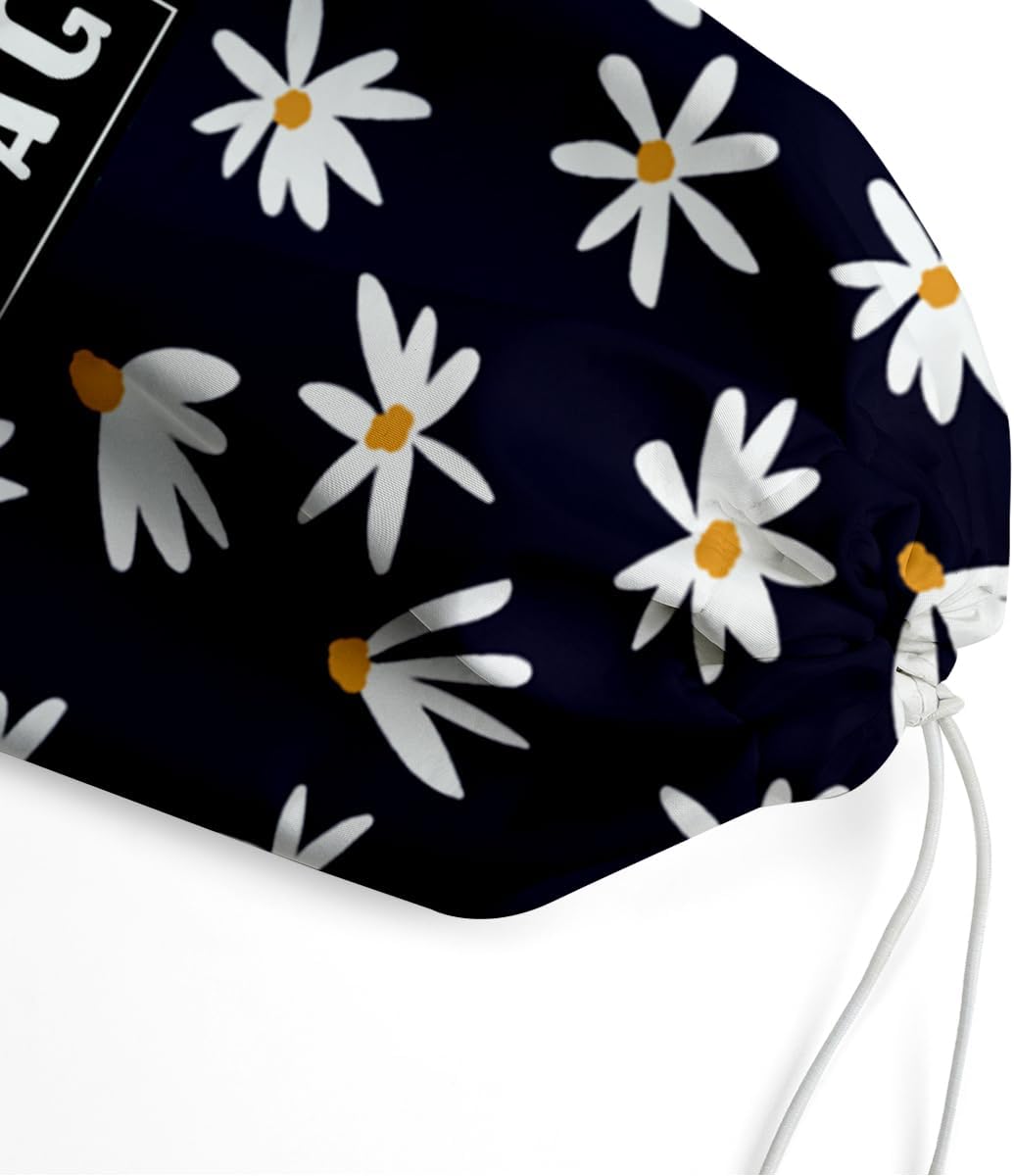 Plastic Bag Holder,Reusable And Washable Country Style Grocery Bag organizer,​For Home Kitchen Travelling Camping Decor, use 1 Pack,Daisy Pattern image 5