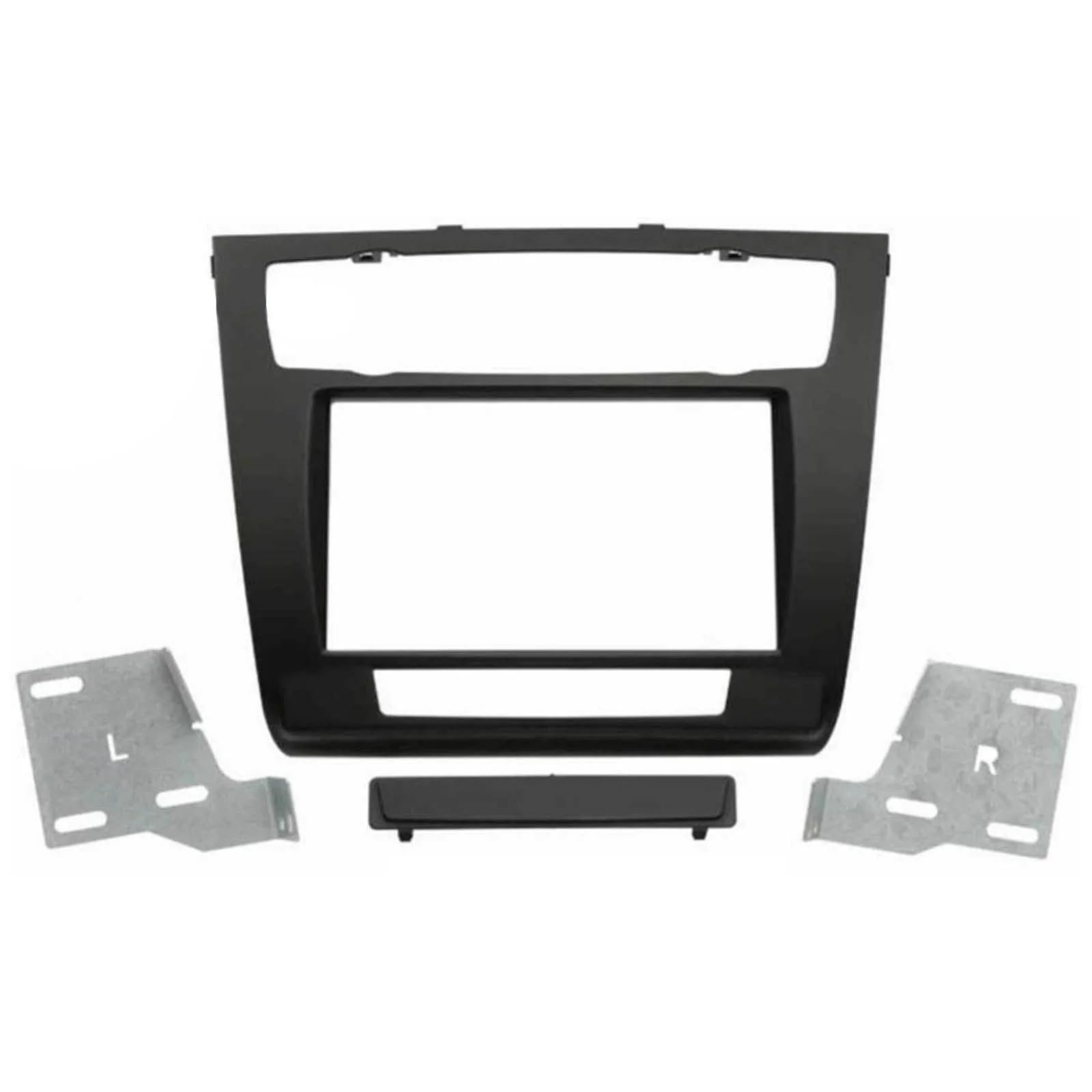 Fascia Marco Radio Coche 2DIN Radio De Coche Fascia Marco Estéreo DVD Panel Tablero Instalación Kit Ajuste Bisel Montaje para 1 Serie E81 E82 E87 E88 2007