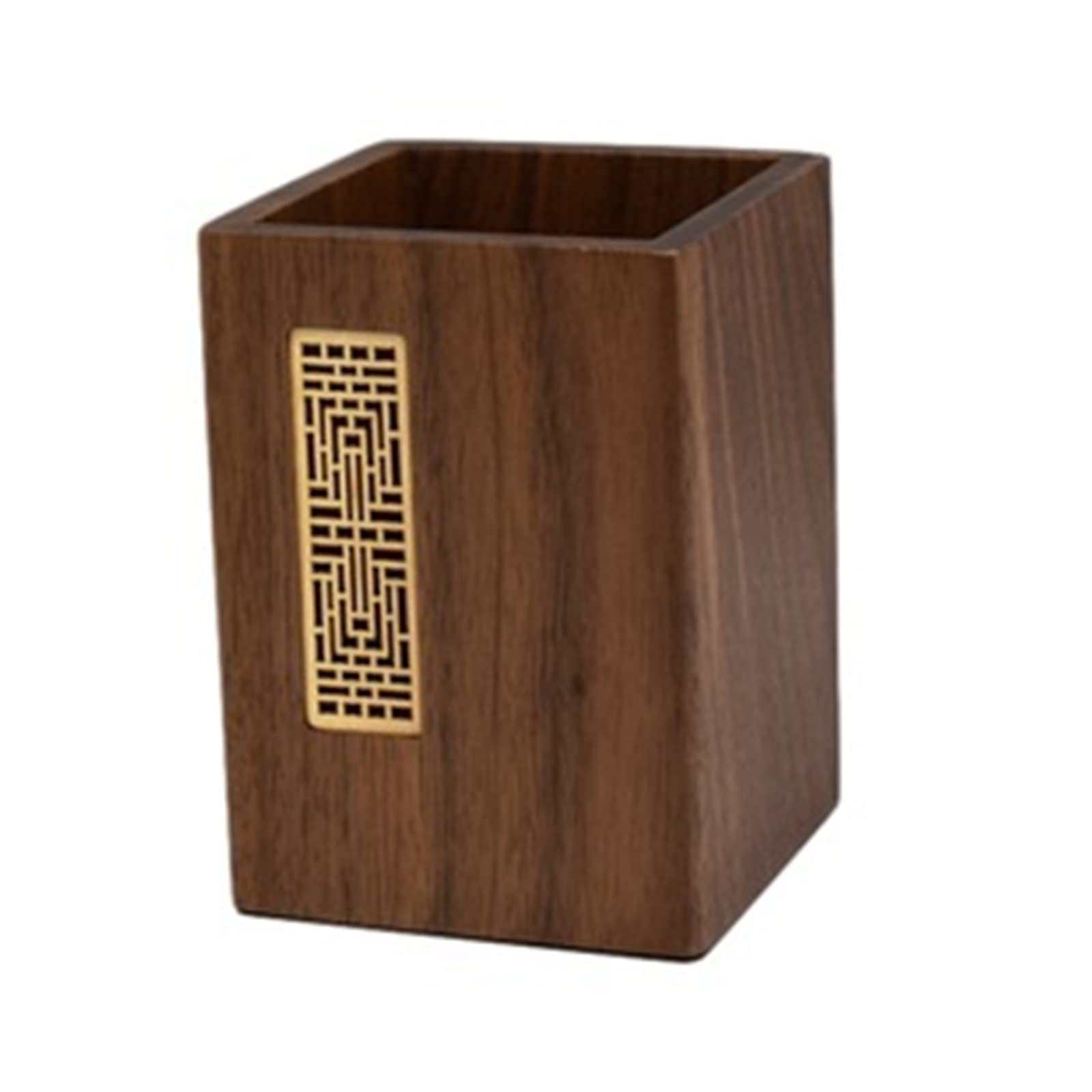 Porte-crayons en bois marron, organisateur de bureau école 8x8cm