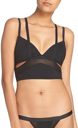Cosabella Womens Bisou Panel Camisole, Black, Large