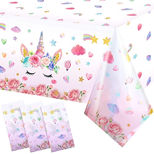 Nappe jetable plastique anniversaire et décoration de fête prénatale x3