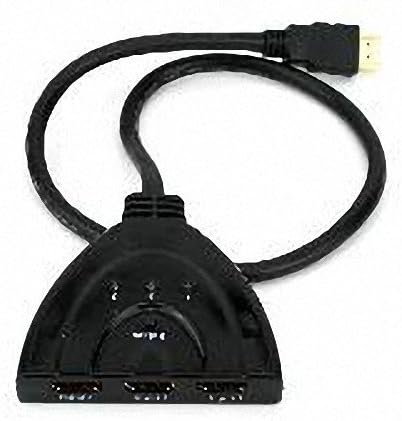 Generic 3 Port AUTO HDMI SWITCH SWITCHER SPLITTER HUB HD 1080p Cable Support 3D Color Black