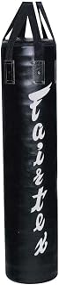 Fairtex HB6 6ft Banana Punching Bag - Durable Synthetic Leather for Muay Thai, Boxing, Kickboxing, MMA Training