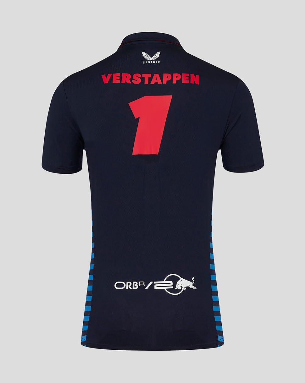 Red Bull Racing Max Verstappen Short Sleeved Polo Shirt 2024 (US, Alpha, XX-Large, Regular, Regular, Night Sky)