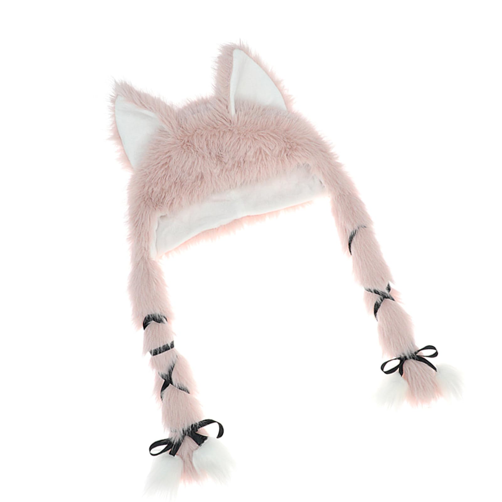 WEISUYUUS 2000s Cats Ear Hat for Adult Warm Plush Trapper Hat Fashion Outdoor Activity Casual Wear Hat Winter Windproof Hat for Wo