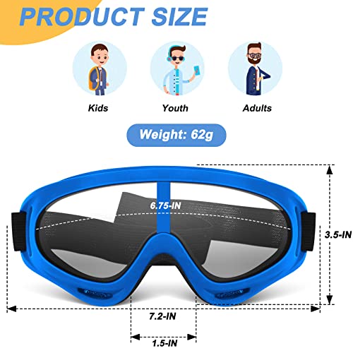 Pokonboy 4 Pack Protective Goggles Safety Glasses Eyewear Compatible With Nerf Guns For Kids Teens Game Battle (Red Blue) #TOP1