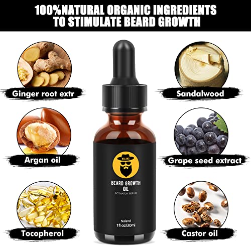 Beard Growth Oil, Beard Oil For Beard Growth, Beard Growth Serum, Beard Serum, Stimulate Beard Growth, Promote Hair Regrowth, Facial Hair Treatment Full Longer Masculine Thick Male Beard Gift (2 Pack) #TOP3