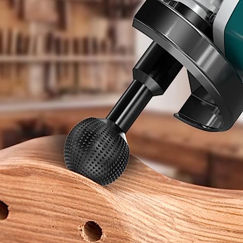 Pomsare Sphere Rotary Burr with 5/8-11 Threads for 4 1/2 and 5 Inch Angle Grinder, Ball Gouge Angle Grinder Attachments Power Carving Tools for Wood Carving Grinding Polishing Engraving by Pomsare - Image 7