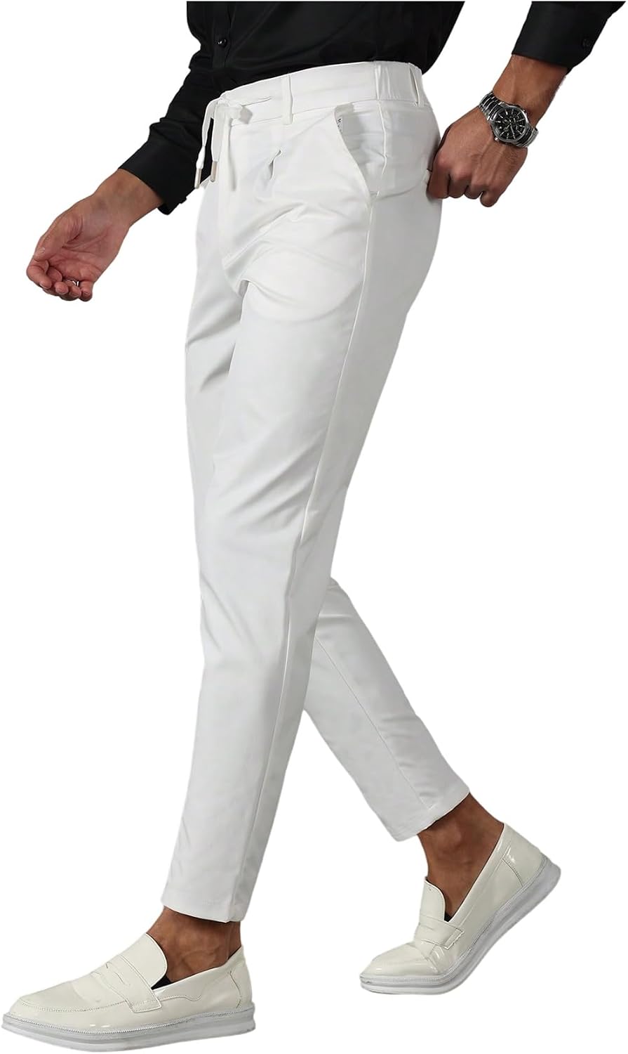 SHENHE Men's Golf Pants Lightweight Slim Fit Dress Pants Tapered Business Casual Work Trousers