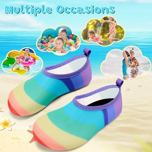 Image of VIFUUR Kids Water Shoes Girls Boys Quick Dry Aqua Socks for Beach Swim Outdoor Sports