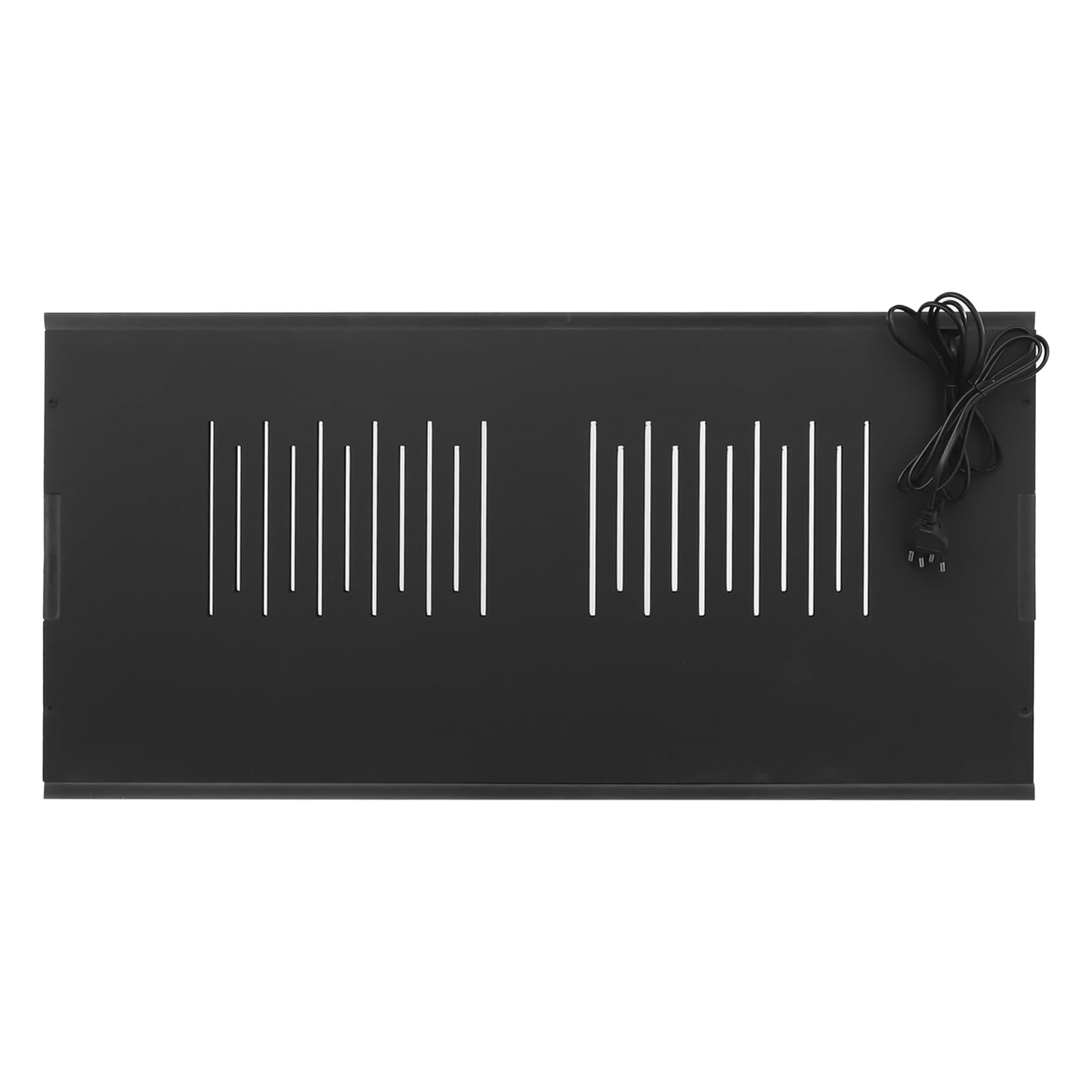 PVC Reptilien Haustier Fütterung Box, Freistehend Reptilien-Lounge-Habitat mit 3x E27 Lampenhalter, Aufzuchtbox für Chamäleons, Bartdrachen, Blauzungige Skins, 80x40x40cm (Schwarz)