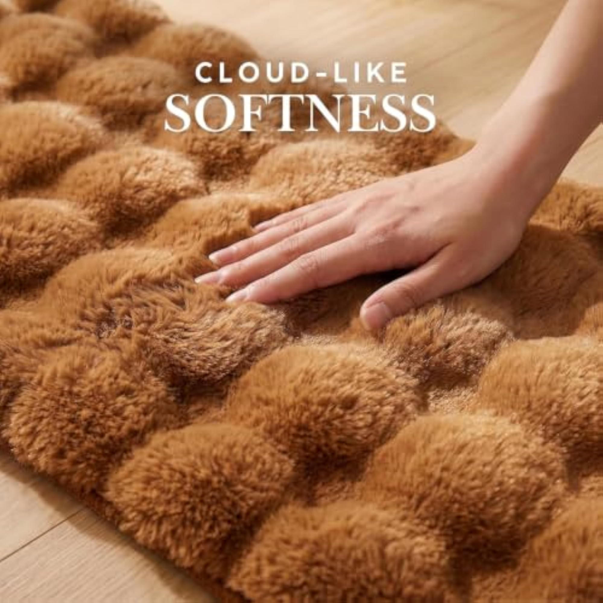 Soft Plush Faux Fur Non-Slip Bathroom Rug