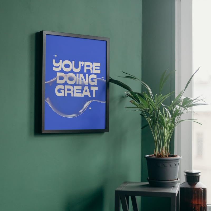 Image of Wall Framed Posters | 8x12 inch size | Motivational Quotes Posters |Inspirational inchYou're Doing Great inch Motivational Photo Frame - Desk & Wall Decor for Office, Home, and Study
