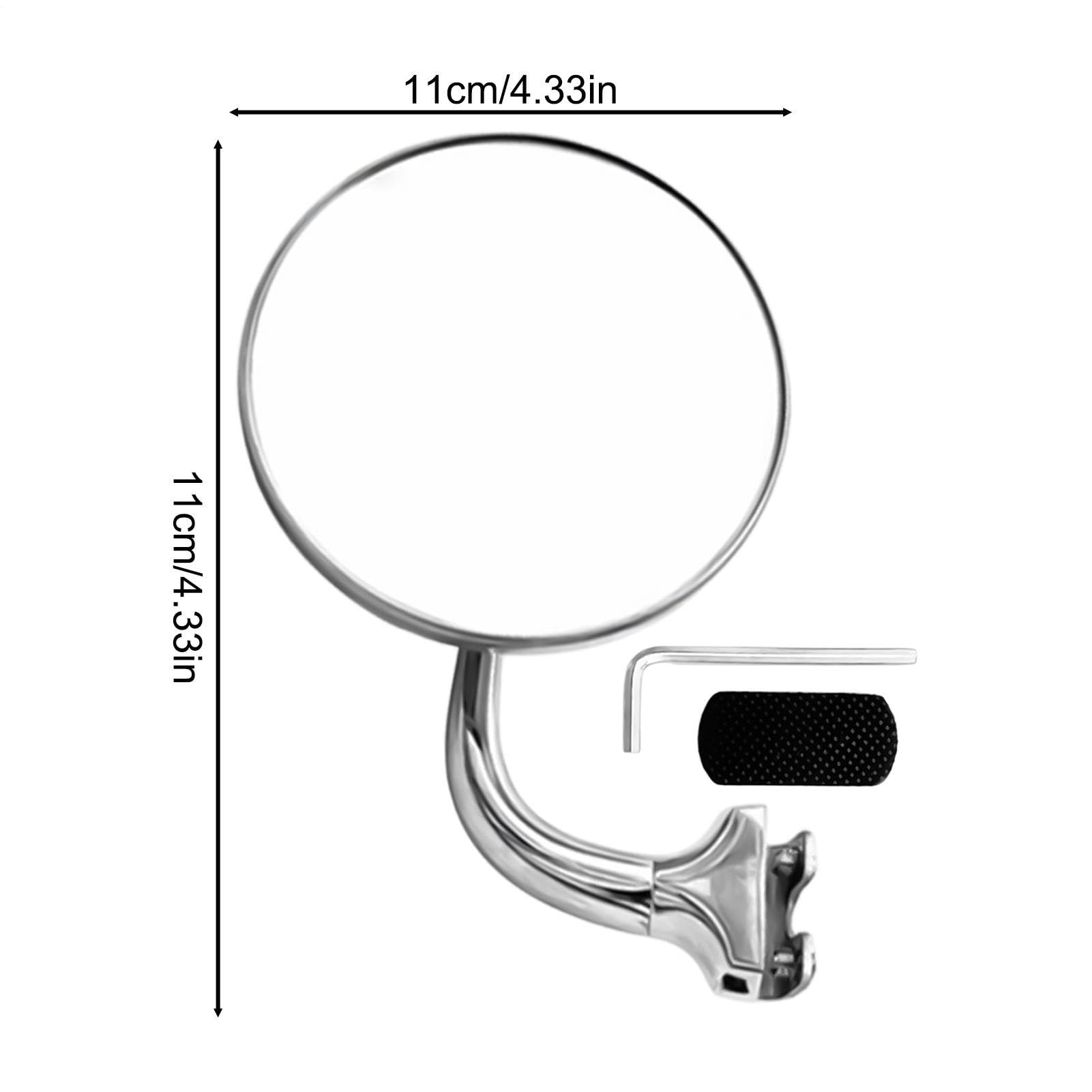Specchio laterale per auto retrò rotondo