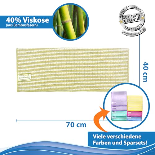 Das blaue Wunder EXTRA Premium Geschirrtücher 40cm x 70cm | EXTRA weich und EXTRA saugfähig | Küchentücher mit Qualität | Streifen- und fusselfrei (lila-Flieder, 5er Set)