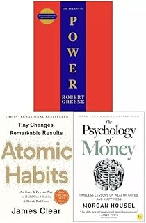 مجموعة من 3 كتب، كتاب القوة + كتاب العادات الذرية + كتاب سيكولوجية المال