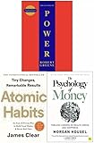 Set Of 3 Books Power + Atomic Habits + Money Psychology