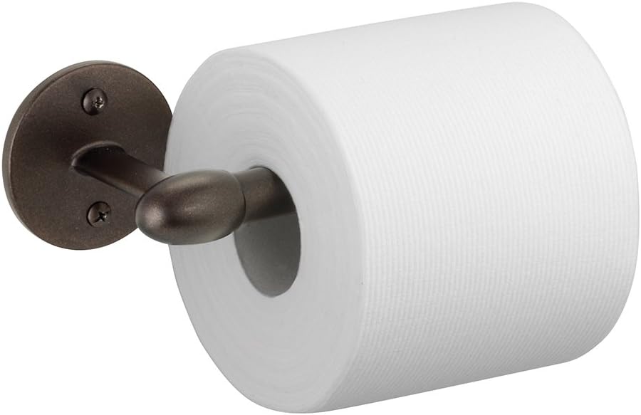 iDesign Orbinni Steel Wall Mount Toilet Paper Dispenser - 7" x 2.5" x 3.5", Bronze