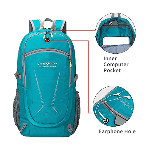 Litemount Lightweight Packable Backpack, Hiking Backpack, Outdoor Travel Daypack (Green) #TOP5