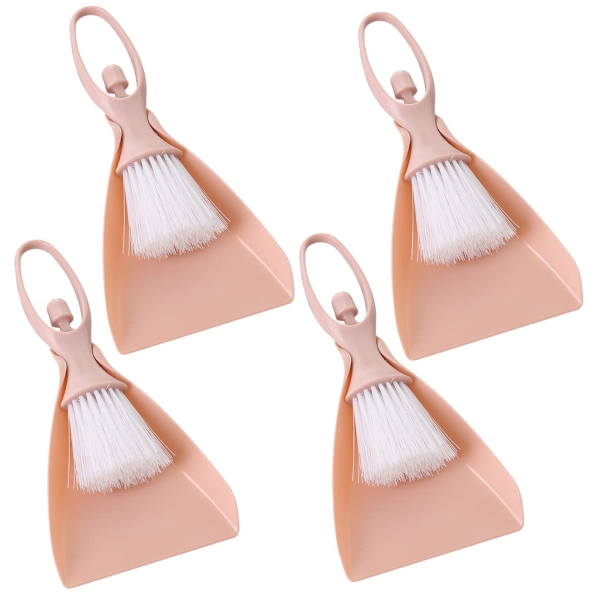 Healeved 4 Sets Household Supplies Cleaning Brushes Desktop Cleaner Desktop Gadgets Keyboard Dustpan Brush Mini Saucepan Cleaning Tools Brooms Hand Broom Keyboard Cleaner Brush Pink