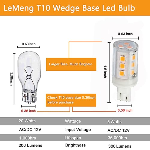 Lámpara LED T10 3W 2700K Blanco Cálido 6 unidades miniatura 2