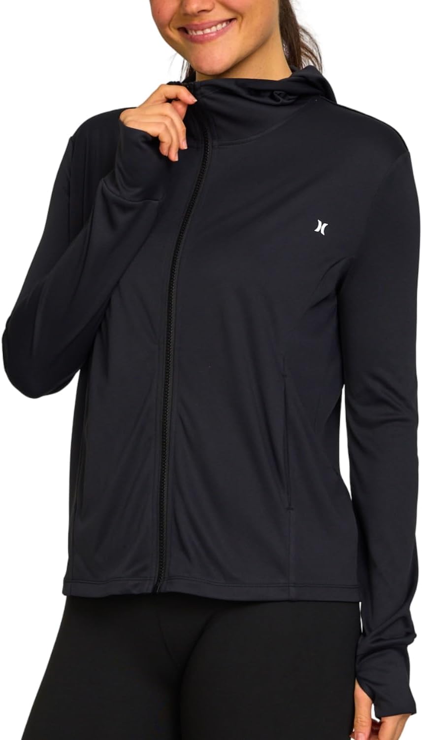 Hurley Sun Protection Lightweight Jacket Women - Sun Hoodie SPF 50+ UV Shirt Quick Dry Long Sleeve Sun Shirt Outdoor