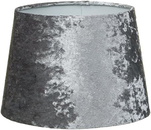 New Modern Style Luxury Dual Purpose Velvet Crushed lightshade Lampshade & Ceiling Pendant Shade for Home Bedroom, Office, Lounge Living Room Easy Fit - "9" Silver