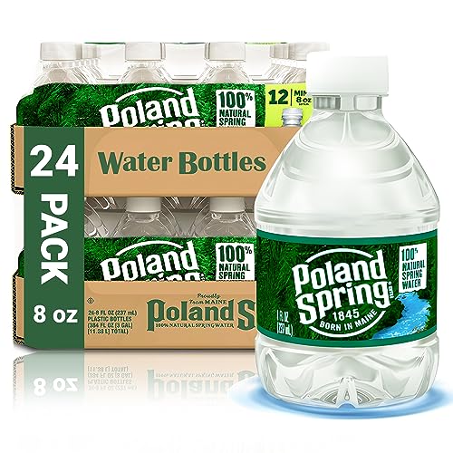 Poland Spring Water Bottles 24 Pack - Bottled Water, Small Water ...