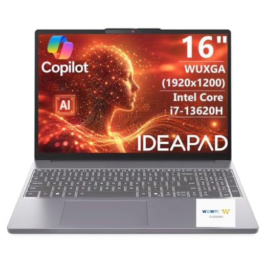 Lenovo IdeaPad Slim 3i • 16" WUXGA FHD+ Laptop • Intel Core i7-13620H • 16GB DDR5RAM • 1TB PCle SSD • Windows 11
