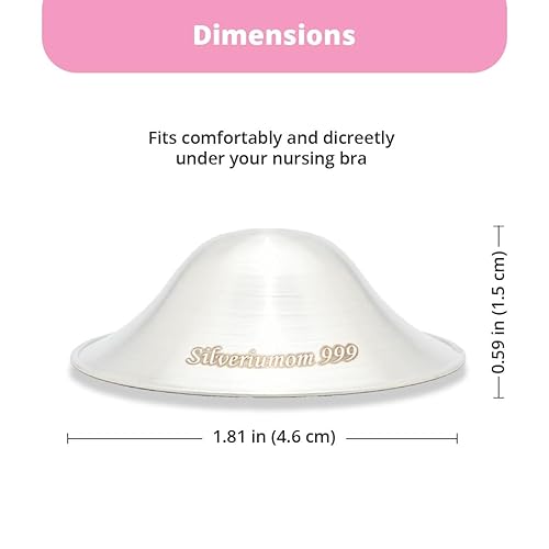 Miniatura 4 de Silveriumom - Tazas de lactancia de plata original, protectores de pezones para lactancia, recién nacidos, 100% plata pura 999 y hechas a mano,