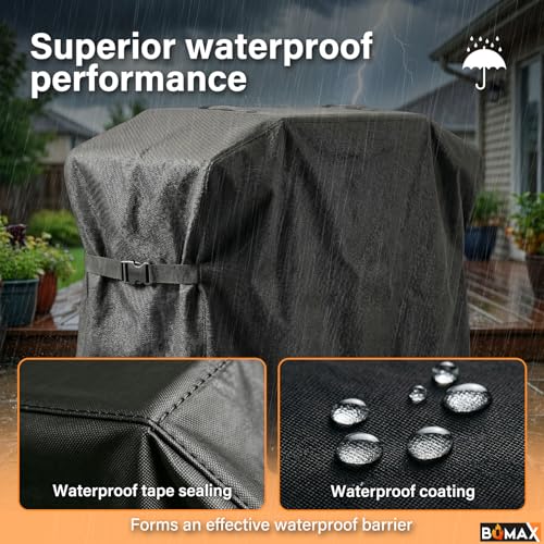 Image of Griddle Cover for Blackstone 28 inch Griddle with Hood Double Shelf, 5483 Grill Cover for 1883 1785 1924 2086 2146 2147, Heavy Duty Waterproof 600D Polyester Flat Grill Griddle Cover