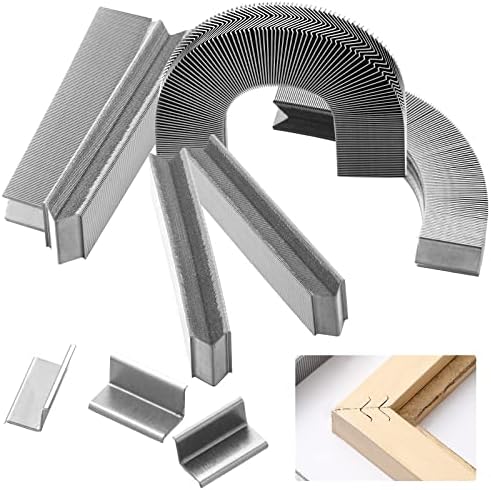 Therwen 400 Pcs V Nails for Picture Frames Hardwood 10mm (3/8 Inch) Picture Frame Corner Fasteners Graphics Framing Hardware Frame Joiner Strong Pictures Framing for Joining Wood Corner Stretcher Bars