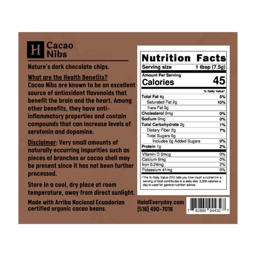 Raw Cacao Nibs From Ecuador - 100% Pure, Raw And All Natural. Non-Gmo, Gluten-Free, Vegan - 5 Pounds #TOP5