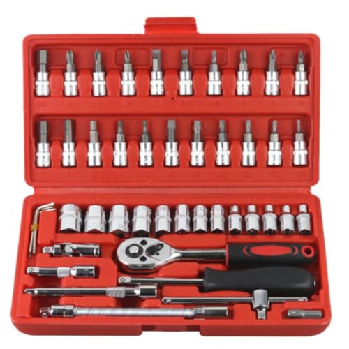 Kit Ferramentas Completo Catraca Soquetes Bits Chave