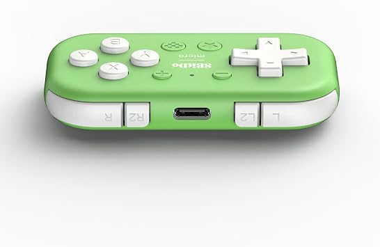 Nargos 8Bitdo Zero 2 & Micro Bluetooth Key Chain Sized Mini Controller for Nintendo Switch, Windows, Android and macOS
