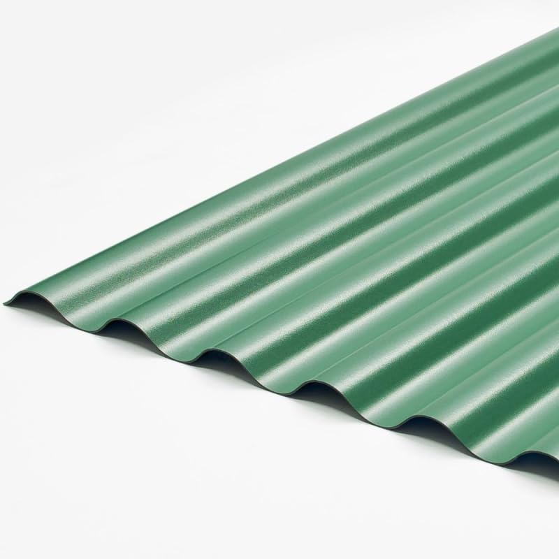 StormGuard Set da 10 lastre Ondulate in PVC – 90x200 cm Verde –- Pannello Tetto Impermeabile – Tetti di Verande, Carport