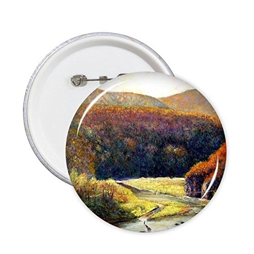 Cadeau décoration vêtements lot 5 badges peinture à l'huile paysage automne