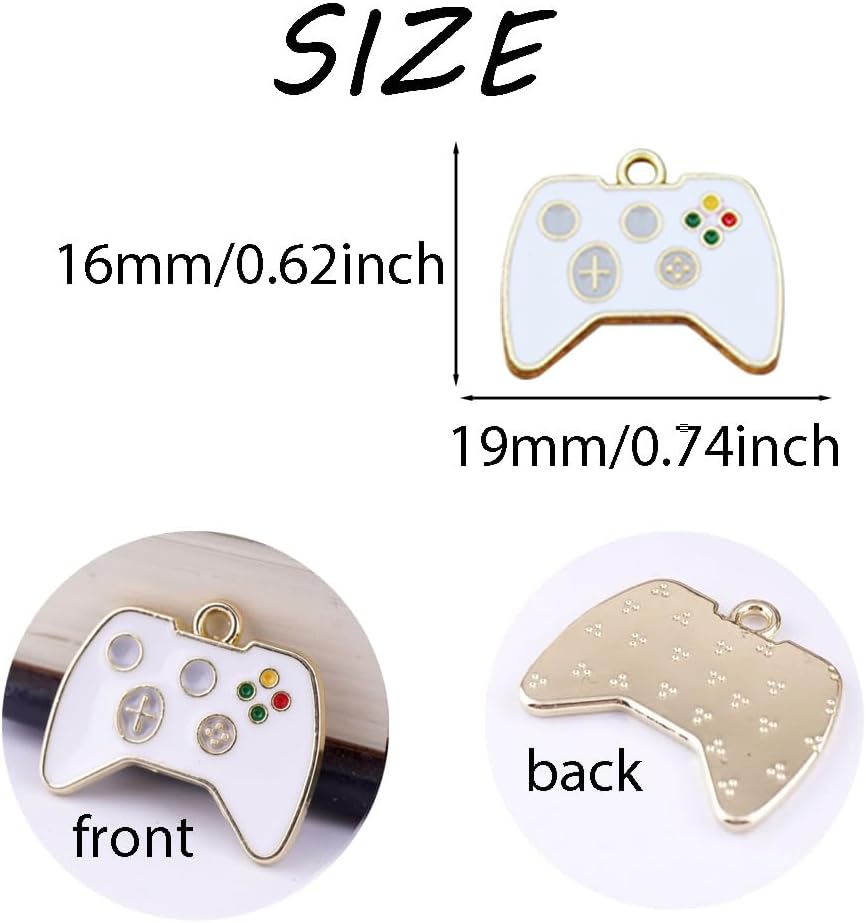 Video Game Controller Charms 20 Pcs Creative Video Game Pendant Charms Alloy Mini Game Charms for Keychain DIY Necklace Earring Anklet Bracelet Jewelry Making image 2