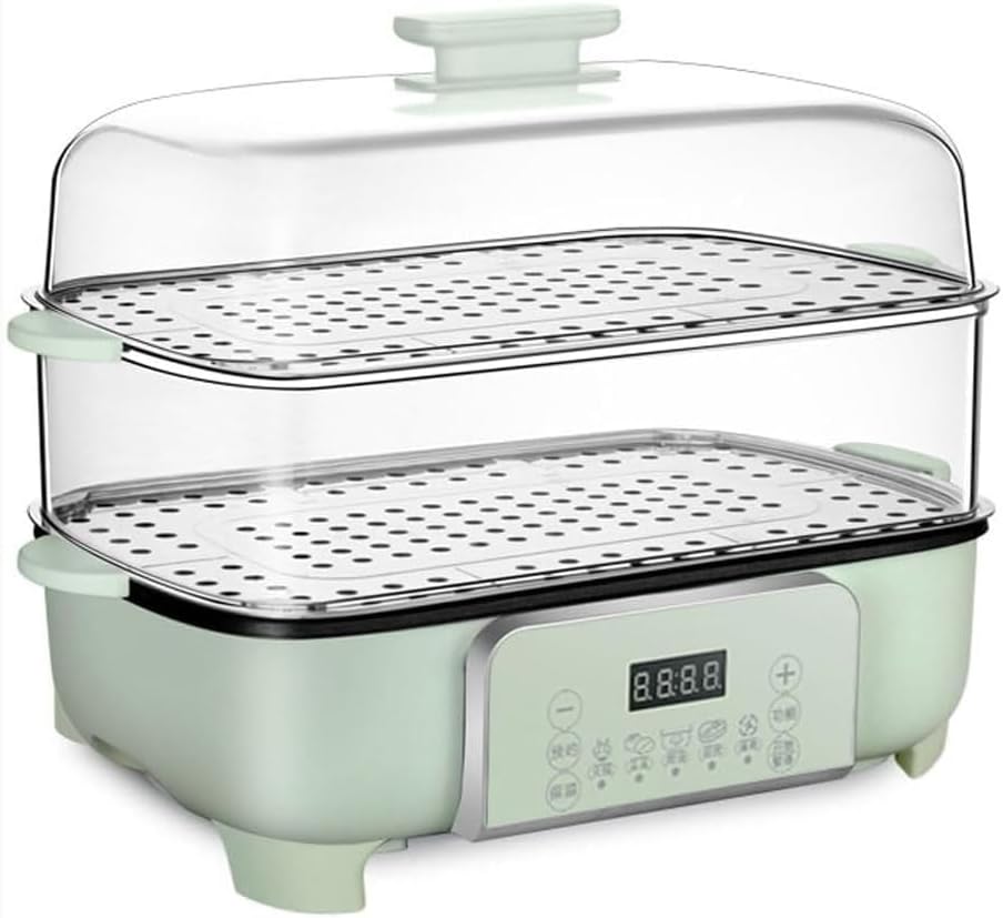 360° Steam Cycle Electric Food Steamer - 3 Tier Detachable, 26L Capacity, 12H Heat Preservation, Easy to Clean