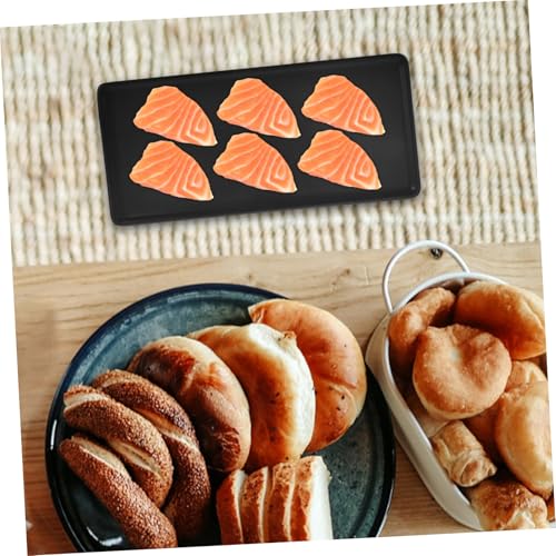 Plato rectangular de cerámica para sushi miniatura 5