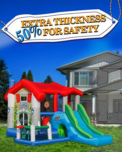 Action air Bounce House, Bouncy House with Blower, Inflatable Bouncer with 30 Pit Ball, Jumping House for Kids with Foldable Sun Roof, Love for Kids
