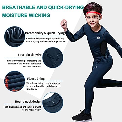 MeetHoo Conjunto Ropa Interior Termica para Niños Camisetas Termicas  Deportivas Manga Larga Pantalon Termico Futbol Niño de Esquí Forro de Lana para  Correr : Amazon.es: Ropa