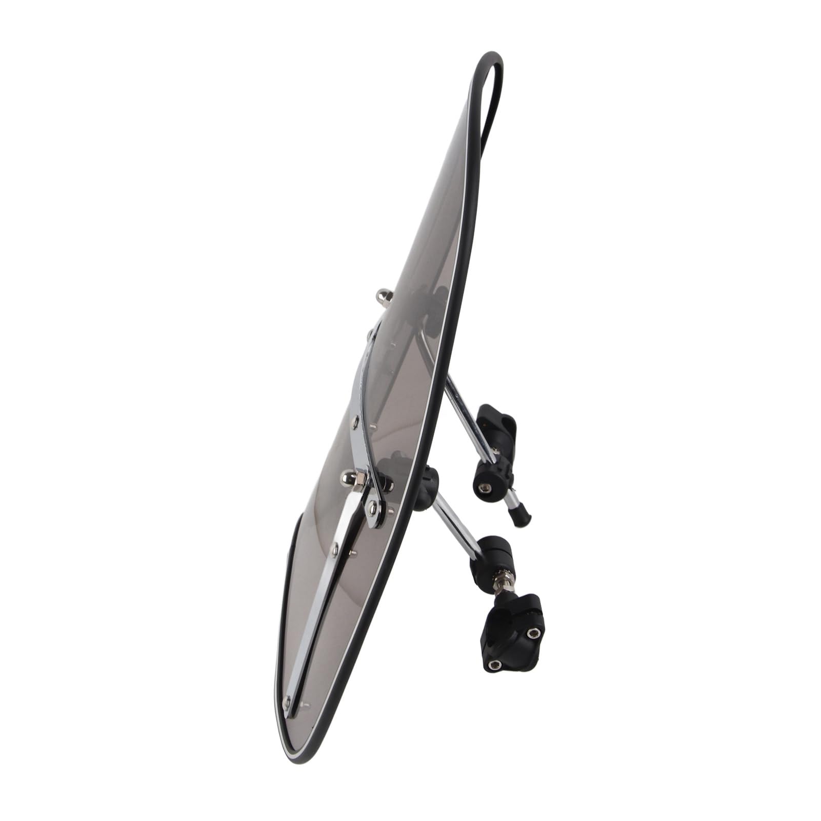 Parabrisas Universal para Moto Soporte Ajustable 360° Compatible con Manillares de 22‑25 mm Protección Antideslumbrante y Diseño Estilizado en Material ABS Duradero para Conducción Segura