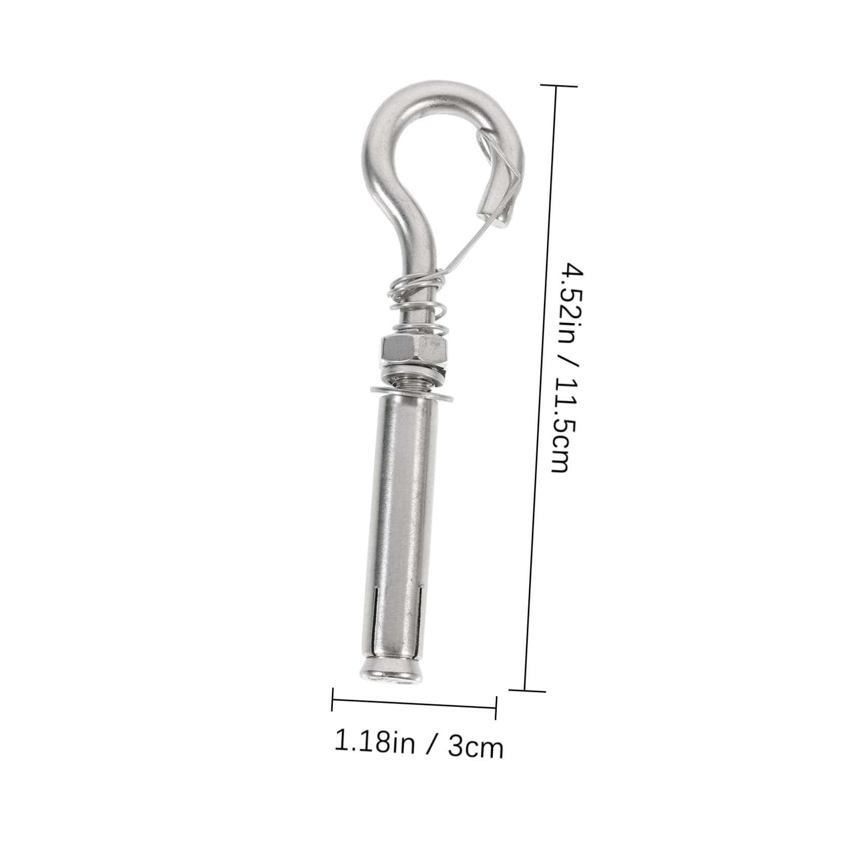 SOLUSTRE 4pcs Stainless Steel Expansion Rings Heavy Duty Manhole Cover Screws Concrete Screw Anchors