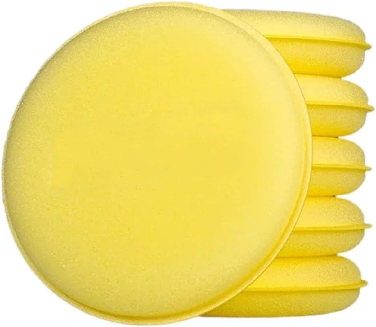 5-50Pcs Car Round Polishing Pad Waxing Sponge Yellow Car Foam Sponge Wax Applicator Car Detailing Tool Auto Cleaning Accessories(30Pcs)