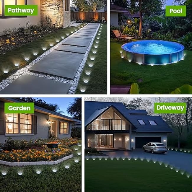 Mini Solar Ground Lights Pathway Lights Cool White